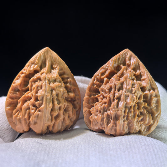 The "Seated Buddha" Guanmao Cross-Variety Pair | 34.0mm x 36.0mm | GMZF-1201E - ThePatinaProject
