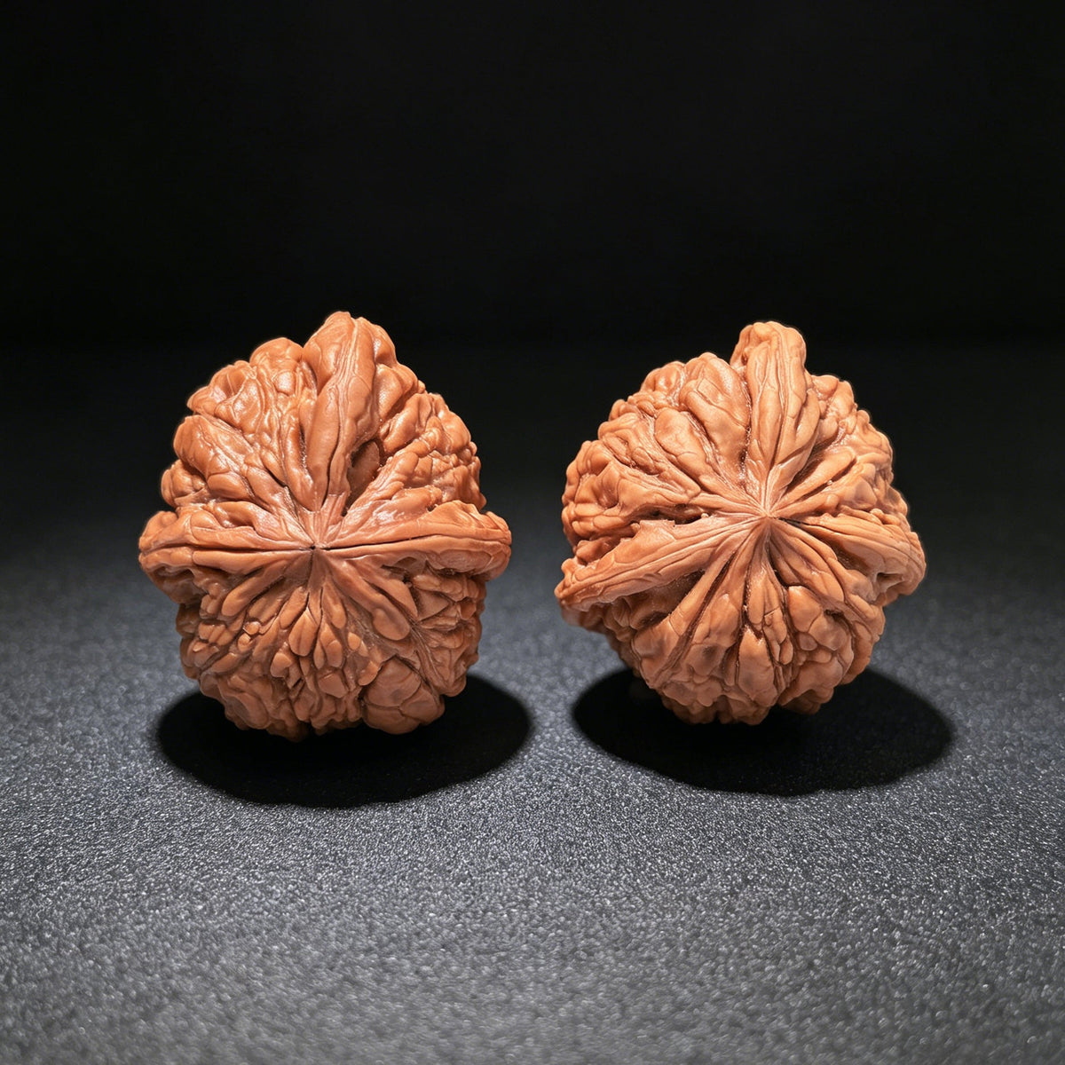 The Singularities | Collector-Grade "Men Dun" Trident Three-Ridge Pair | 36.0mm x 42.0mm | MDSN-1201E - ThePatinaProject