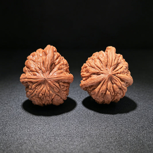The Singularities | Collector-Grade "Men Dun" Trident Three-Ridge Pair | 36.0mm x 42.0mm | MDSN-1201E - ThePatinaProject