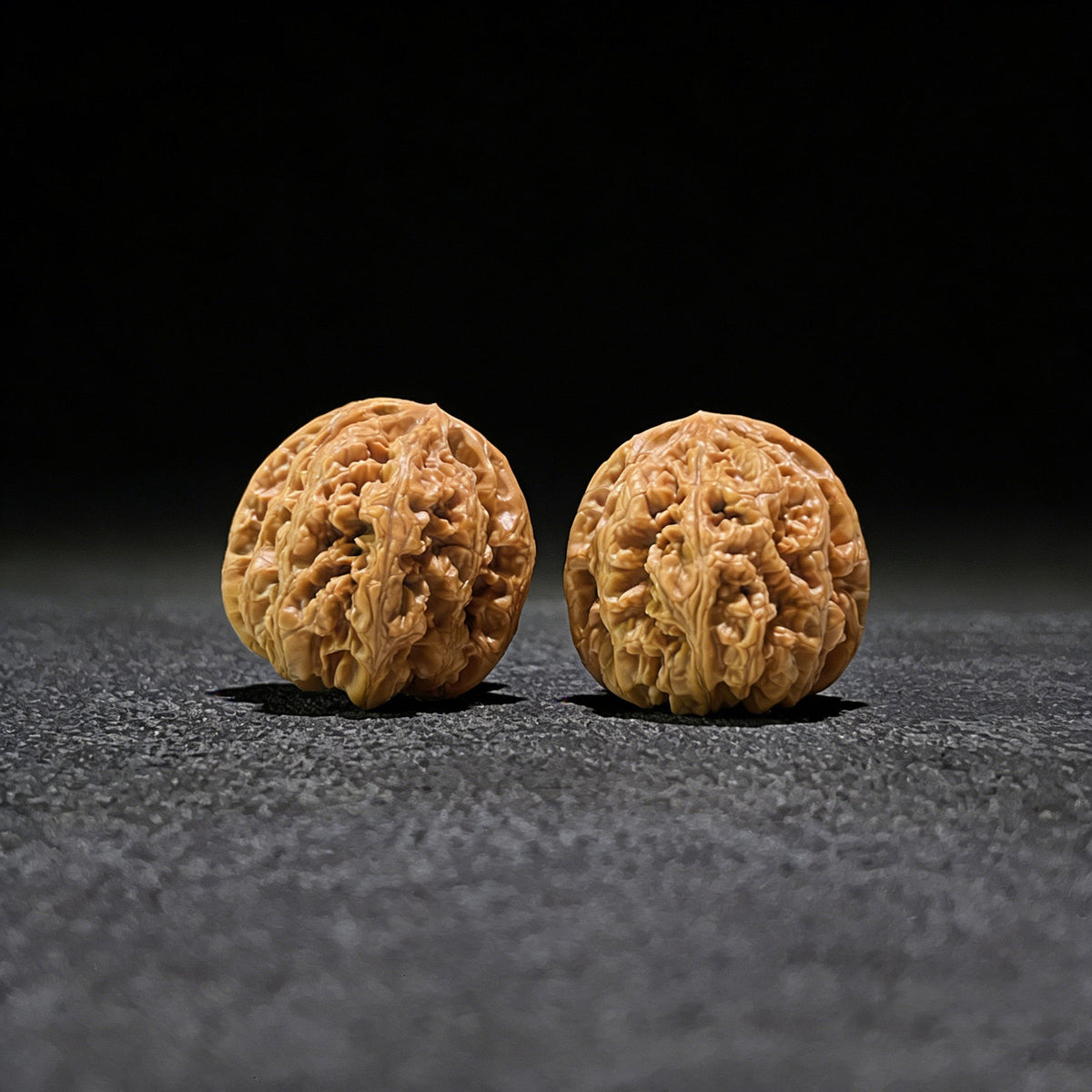 The "Thick Ridge" (Da Cu Jin) Lion's Head Pair | 41.0mm x 44.0mm | CJ-602 - ThePatinaProject