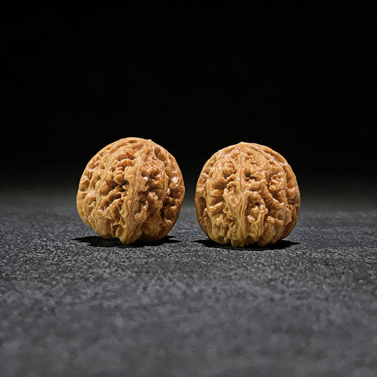 The "Thick Ridge" (Da Cu Jin) Lion's Head Pair | 41.0mm x 44.0mm | CJ-602 - ThePatinaProject
