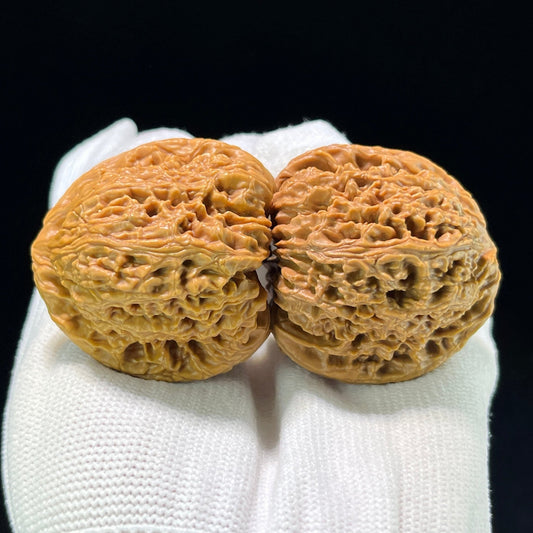 The "Three-Ribbed Mercedes" Nanjiangshi (NJS) Triangular Stance Pair | 40.0mm x 38.0mm | NJS-1007 - ThePatinaProject