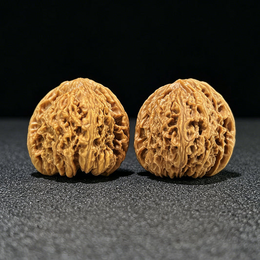 The "Three-Ribbed Mercedes" Nanjiangshi (NJS) Triangular Stance Pair | 40.0mm x 38.0mm | NJS-1007 - ThePatinaProject