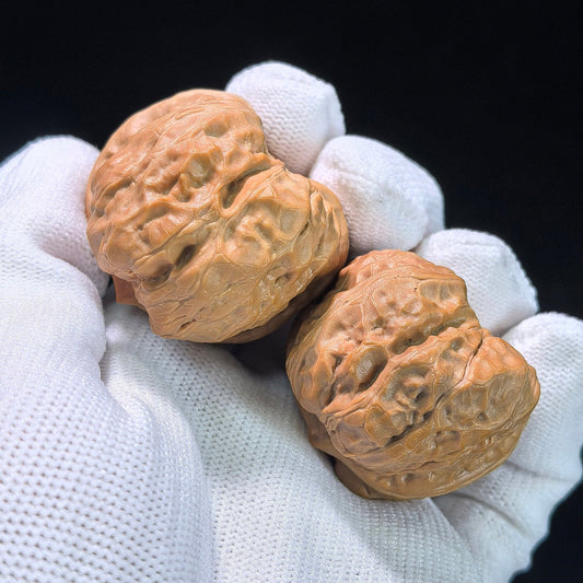 The "Toad Head" (Ha Ma Tou) Pair | 36.0mm x 39.0mm | HMT-404 - ThePatinaProject
