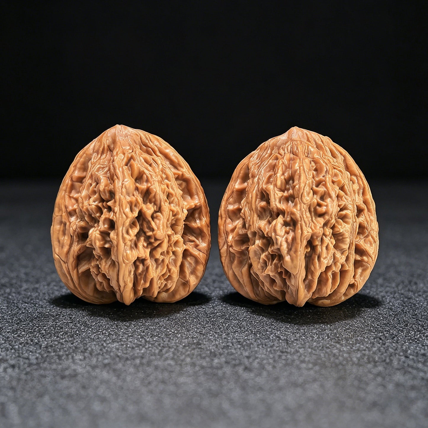 The "Wheat Ear Tiger Head" (Mai Sui Hu Tou) Classic Symmetrical Pair | 41.0mm x 39.0mm | MSHT-1401 - ThePatinaProject