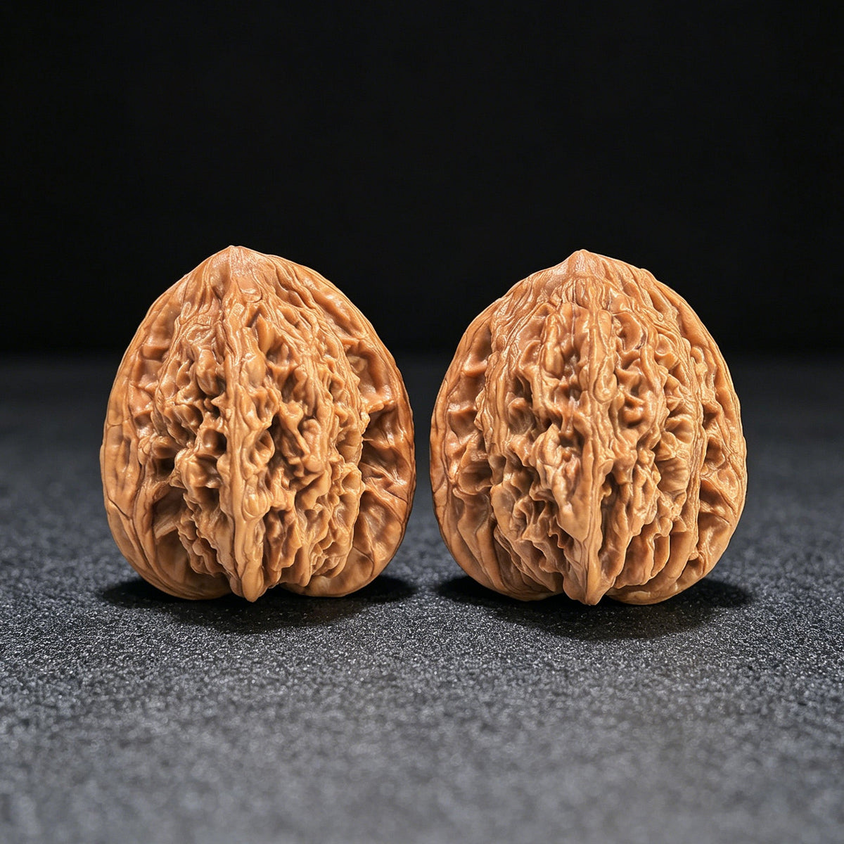 The "Wheat Ear Tiger Head" (Mai Sui Hu Tou) Classic Symmetrical Pair | 41.0mm x 39.0mm | MSHT-1401 - ThePatinaProject