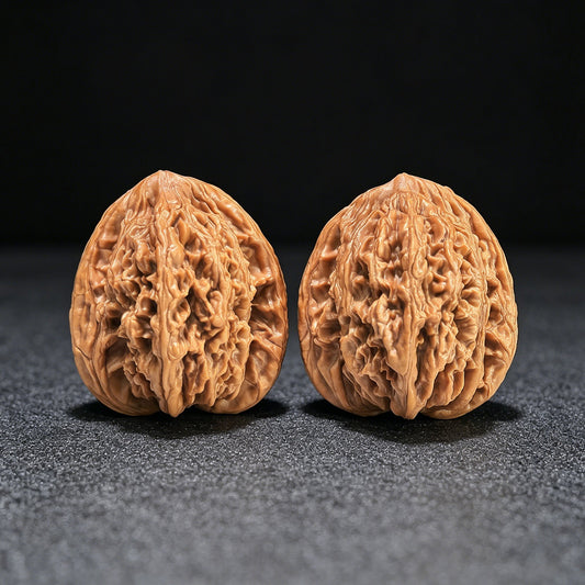 The "Wheat Ear Tiger Head" (Mai Sui Hu Tou) Classic Symmetrical Pair | 41.0mm x 39.0mm | MSHT-1401 - ThePatinaProject