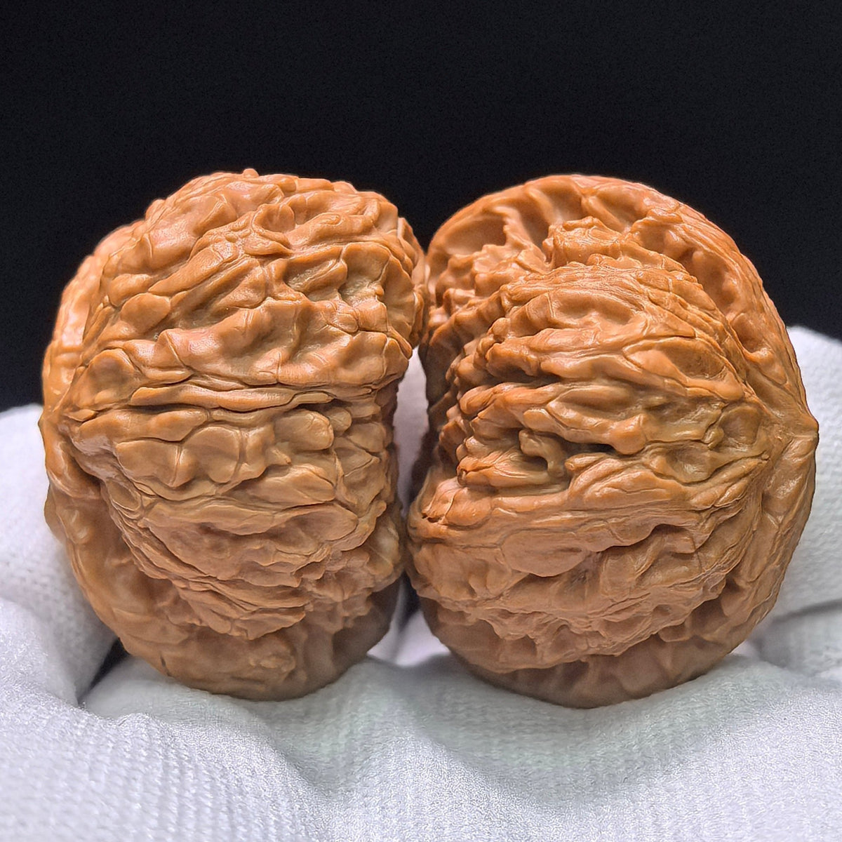 The "White Lion Half-Wall" (Bai Shizi Banbi) Pufferfish Silhouette Pair | 42.0mm x 29.0mm | BBZBB-1402E - ThePatinaProject