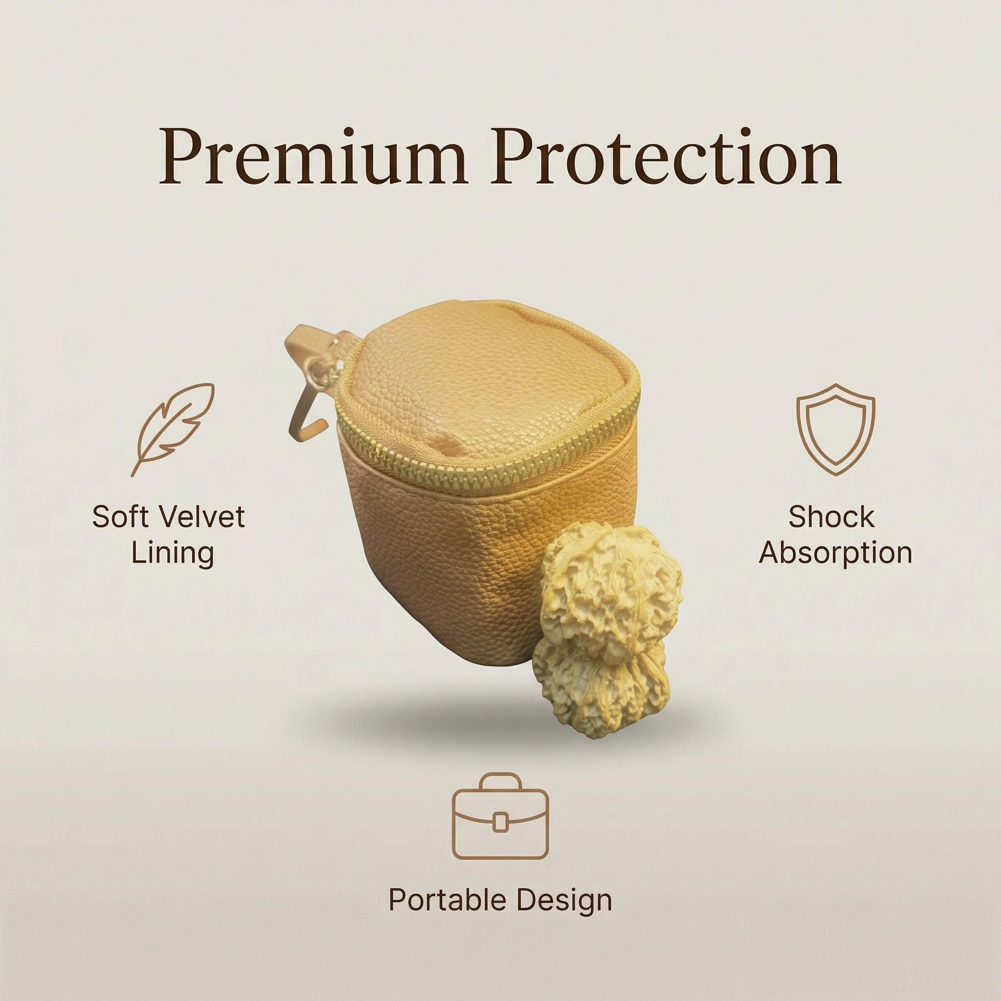 ThePatinaProject Patina Protector travel case for Scholar Walnuts, minimalist design, made of durable care tools material.