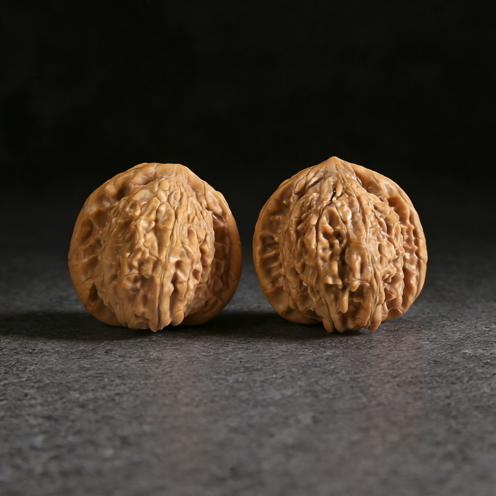 Walnut hand exerciser from ThePatinaProject, "Big Red Robe" Da Hong Pao pair, 37mm x 35mm, for grip strength and stress relief