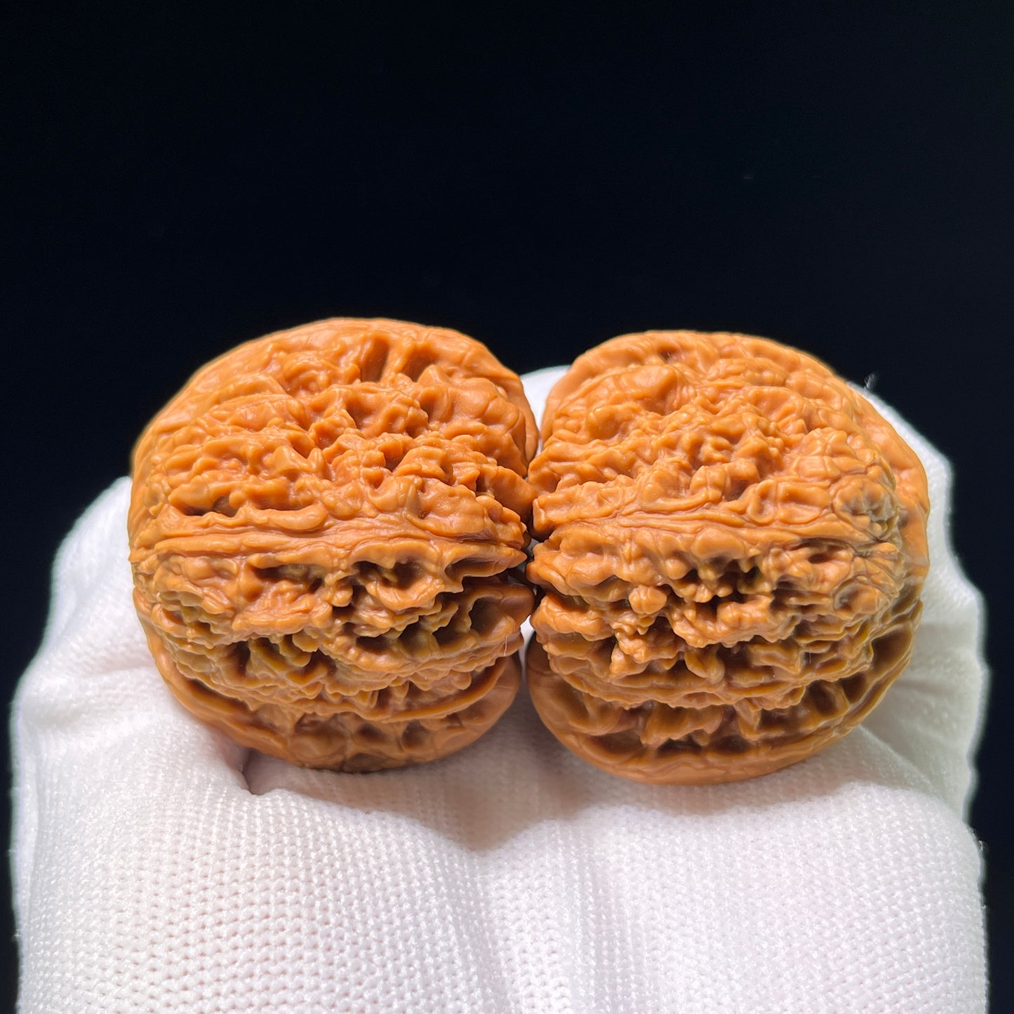 Walnut hand exercisers by ThePatinaProject, perfectly balanced NJS-1001C pair, 45mm x 45mm boutique grade fitness tools