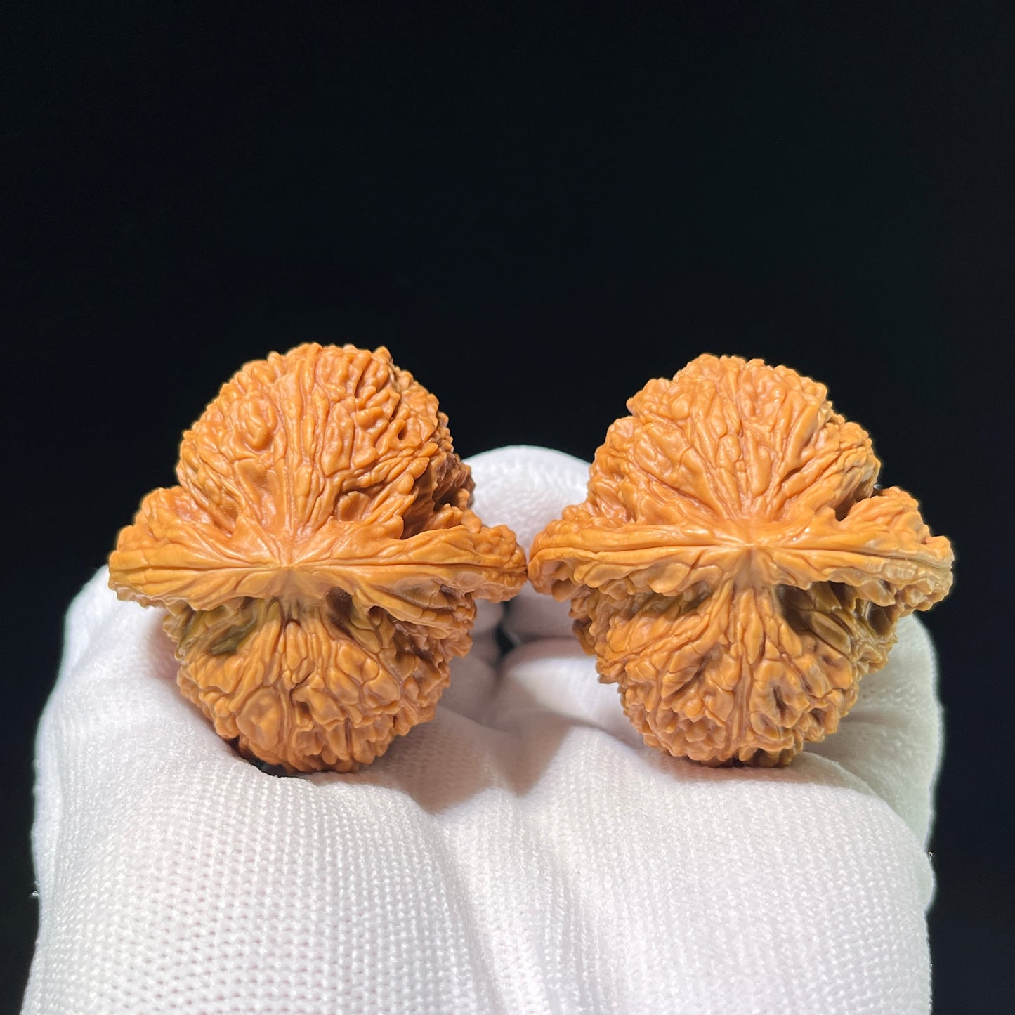 Walnut hand exercisers by ThePatinaProject, NJS-1001C, perfectly balanced 1:1 pair, 45mm x 45mm, boutique grade for hand strengthening.