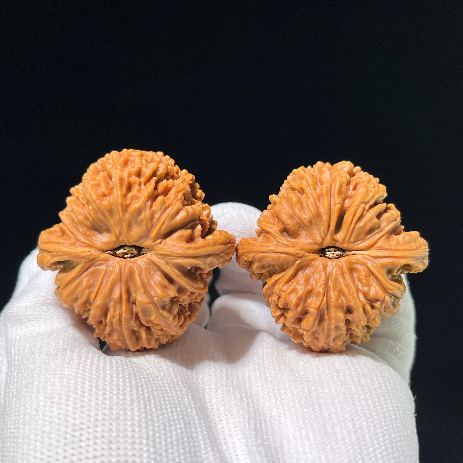 Walnut hand exercisers by ThePatinaProject, perfectly balanced NJS-1001C pair, 45mm x 45mm, boutique grade, ergonomic design.