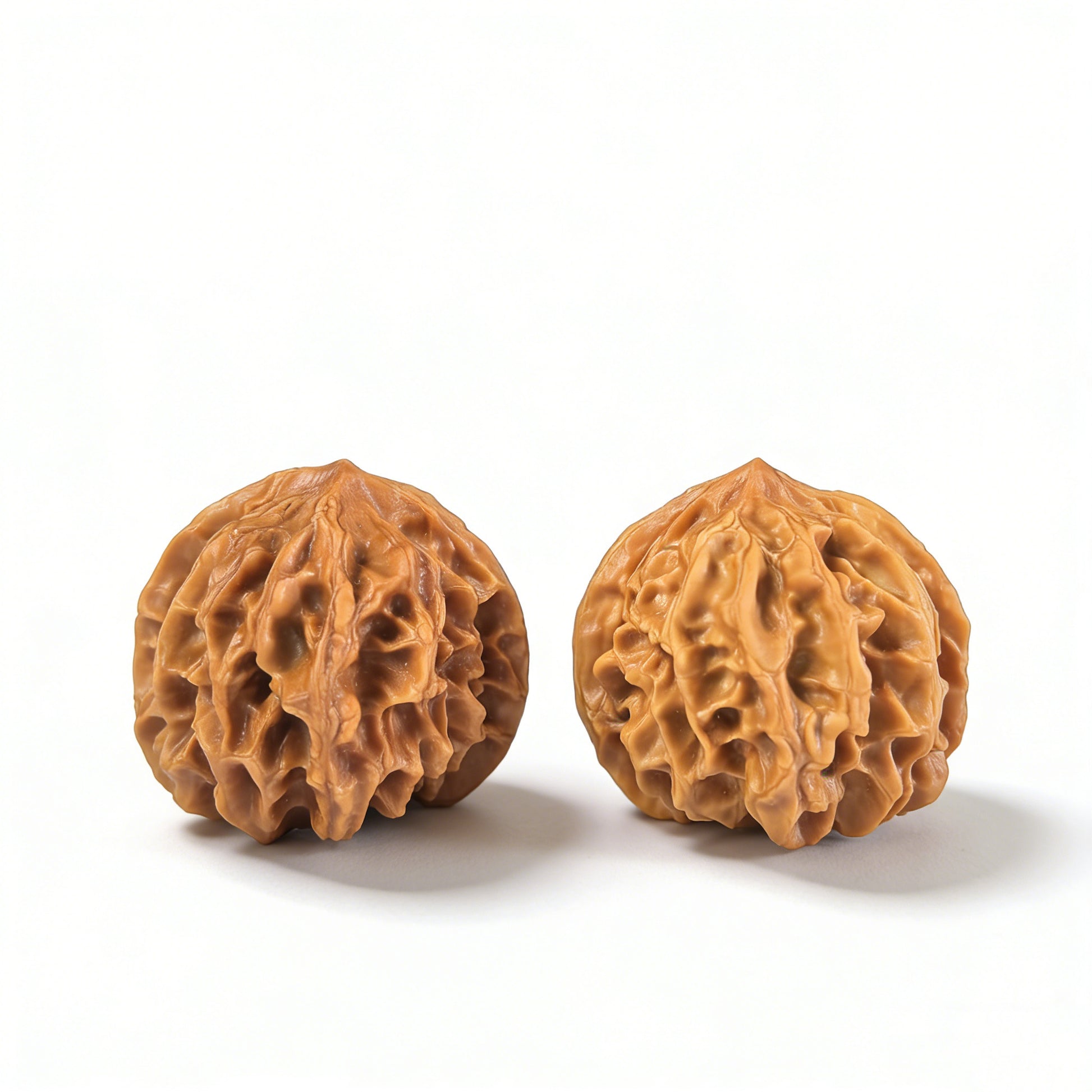 Walnut hand exercisers named Dragon Pearl, XLZ-01 pair, 33mm diameter, from ThePatinaProject, featuring intricate dragon pearl design.
