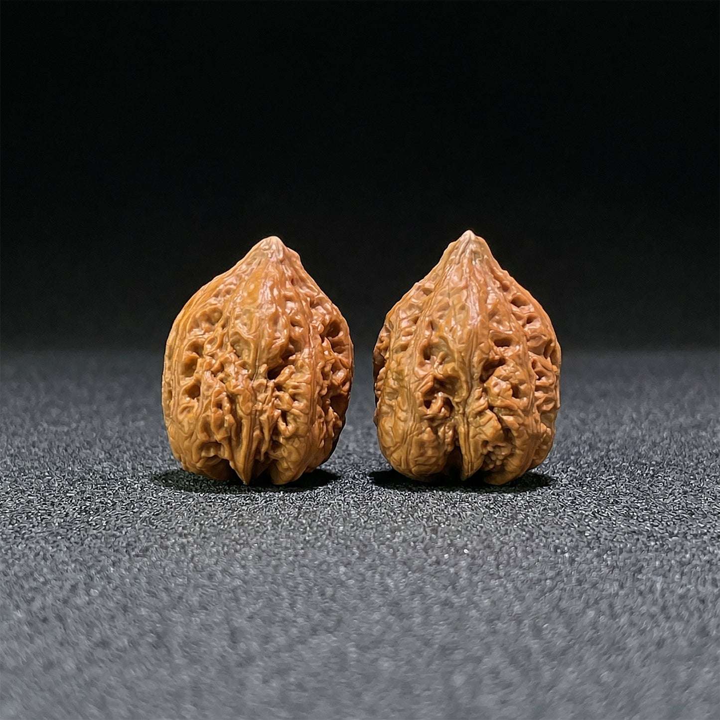 Four-faced frog walnut hand exerciser from ThePatinaProject, mini size 26mm x 25mm, featuring detailed carved wooden design.