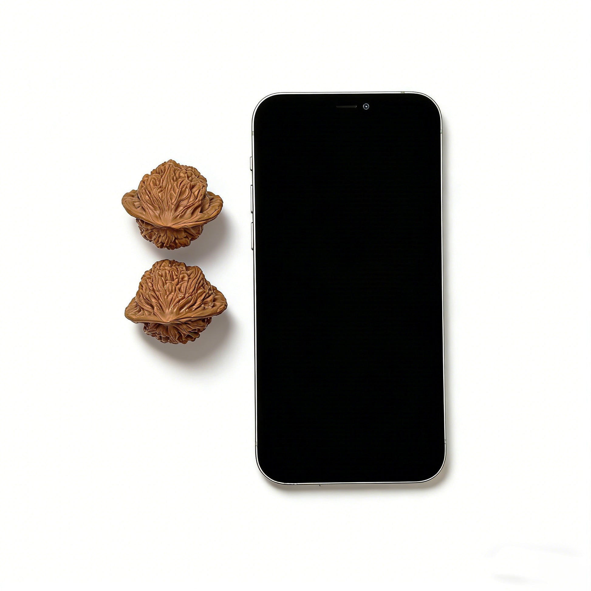 Pair of Walnut Hand Exercisers from ThePatinaProject, Gentleman’s Hat GZM-01, 37mm size, showcasing smooth polished wood finish.