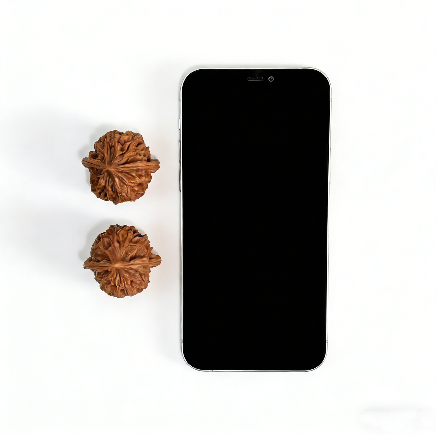 Pair of Walnut Hand Exercisers called Jade Crab by ThePatinaProject, featuring natural architecture and crab-shell design, 35mm size.