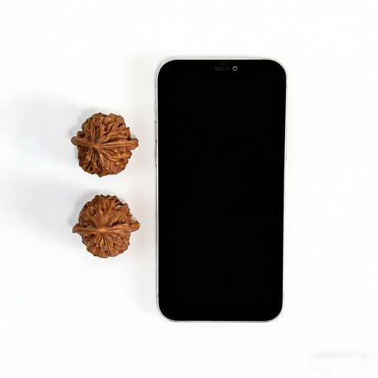Pair of Walnut Hand Exercisers called Jade Crab by ThePatinaProject, featuring natural architecture and crab-shell design, 35mm size.