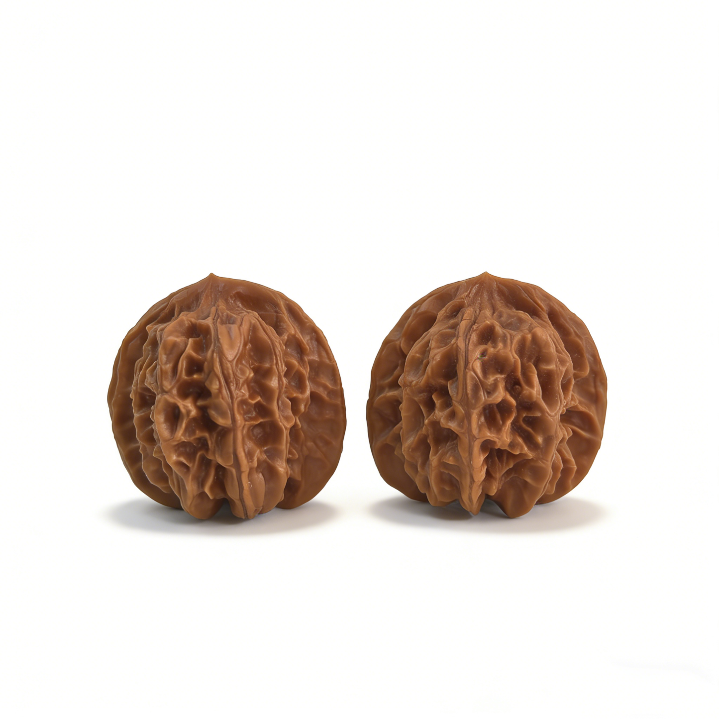 Walnut hand exercisers featuring the Jade Seal lion head sculpture, majestic imperial design, 36mm collector’s pair by ThePatinaProject.