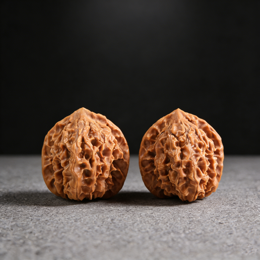 White Snake Valley Walnut Hand Exercisers "Ling Long" pair, 39mm, by ThePatinaProject, showcasing smooth walnut finish and ergonomic design.