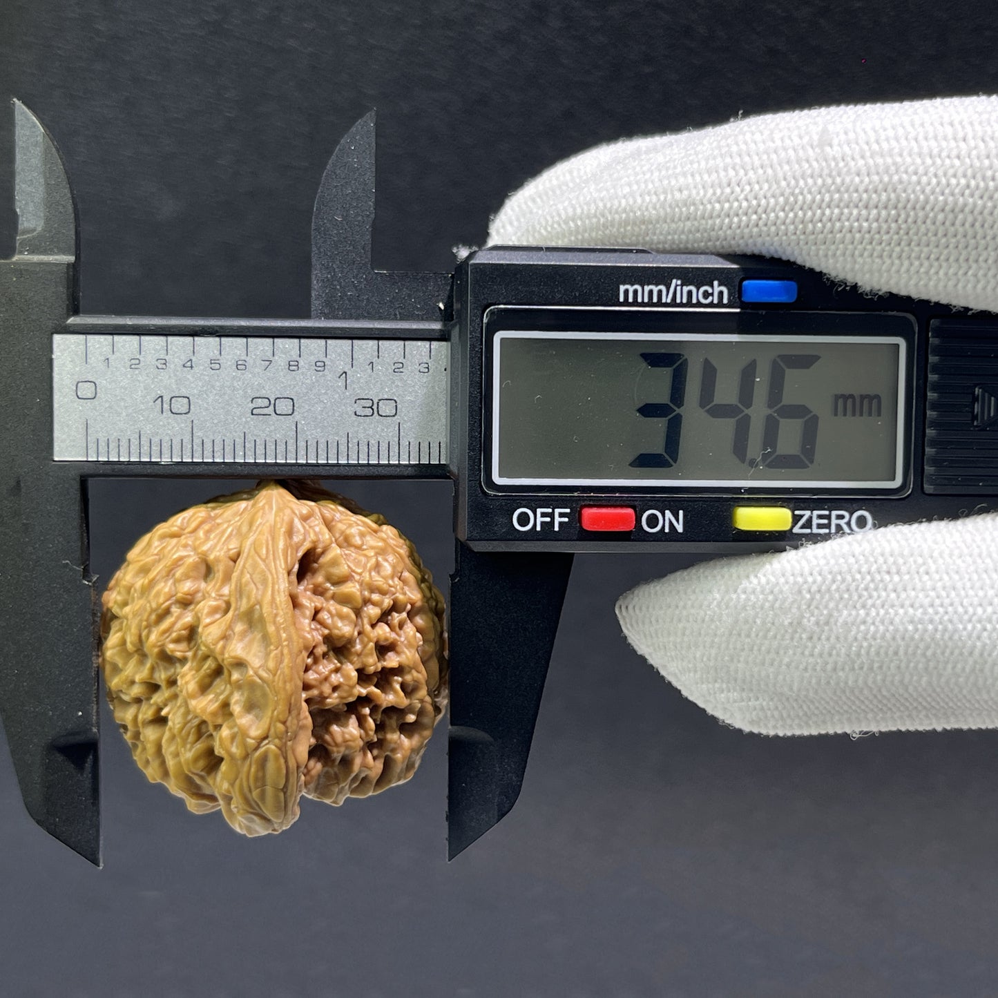 Walnut hand exercisers from ThePatinaProject, Nan Jiang Shi pair, 37.0mm x 36.0mm, featuring smooth walnut wood handles.