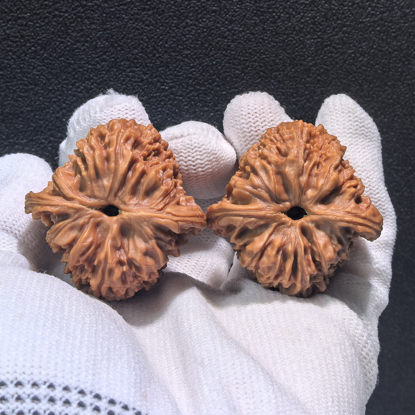 Boutique grade Walnut Hand Exercisers by ThePatinaProject, NJS-402C, 39mm x 39mm x 38mm, natural walnut wood finish.