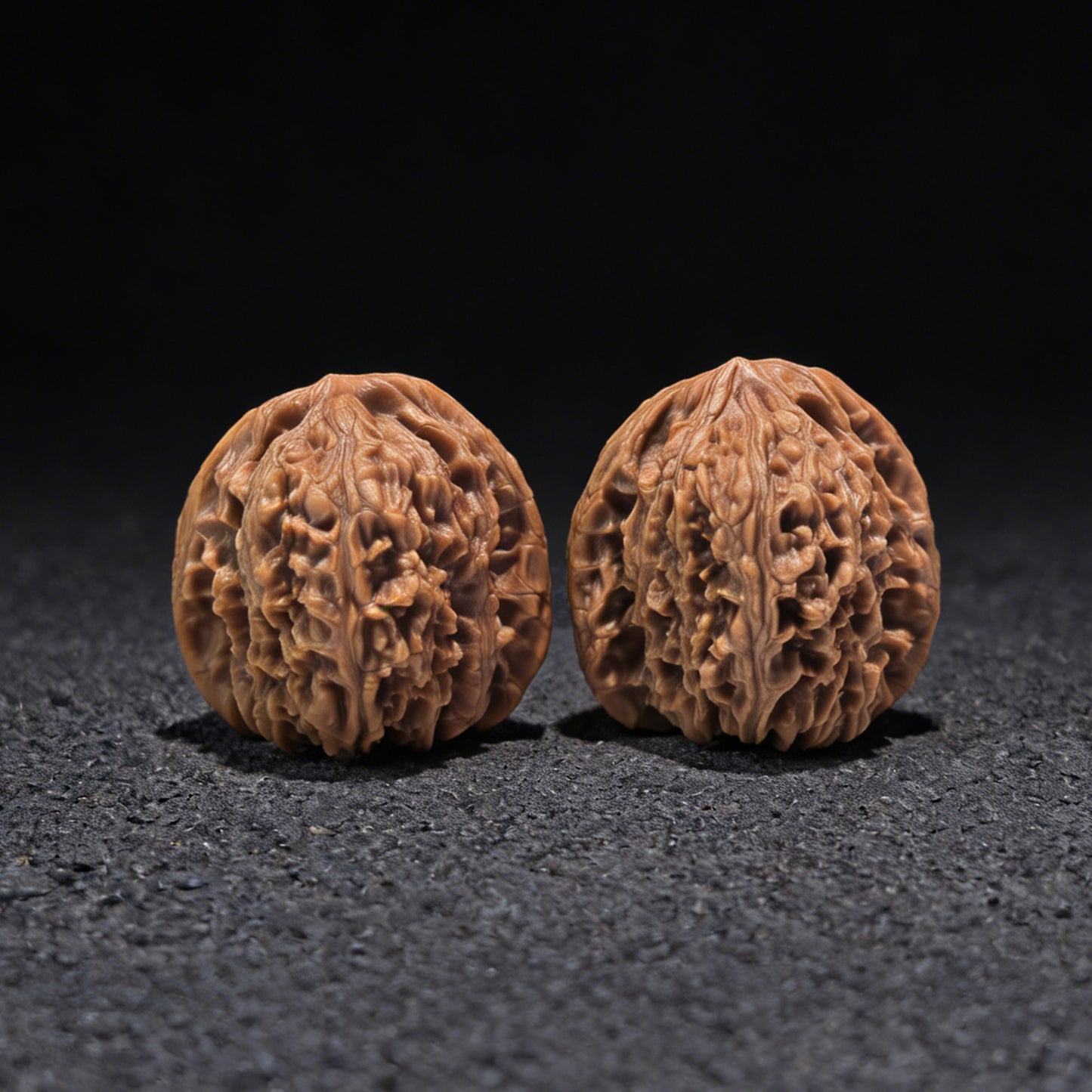 Boutique grade walnut hand exercisers, ThePatinaProject NJS-402C, 39mm square, for grip strength training and hand therapy.