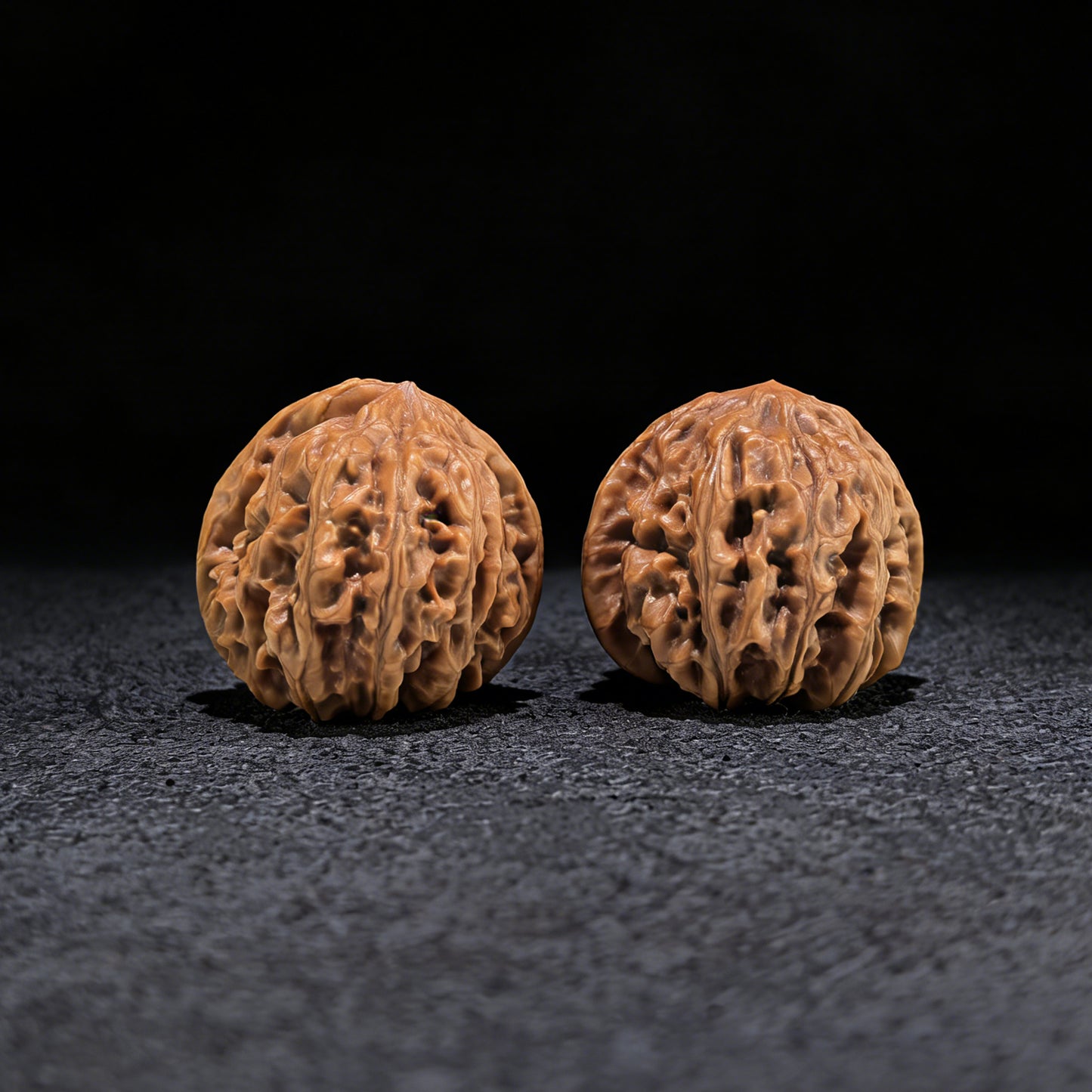 Walnut hand exercisers from ThePatinaProject, Nine Dragons Valley pair, 39mm, designed for grip strength and hand fitness.