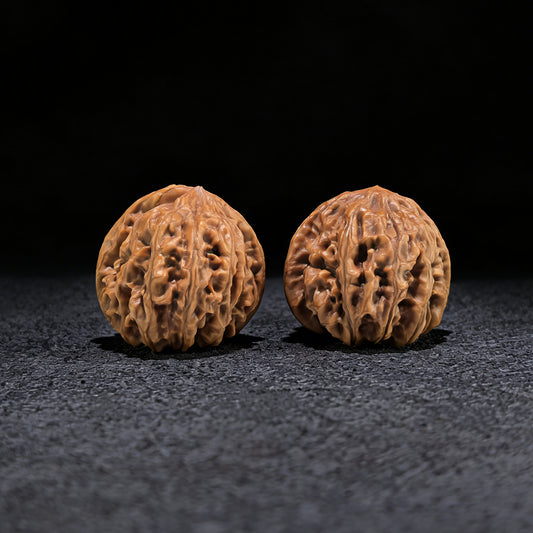 Walnut hand exercisers from ThePatinaProject, Nine Dragons Valley pair, 39mm, designed for grip strength and hand fitness.
