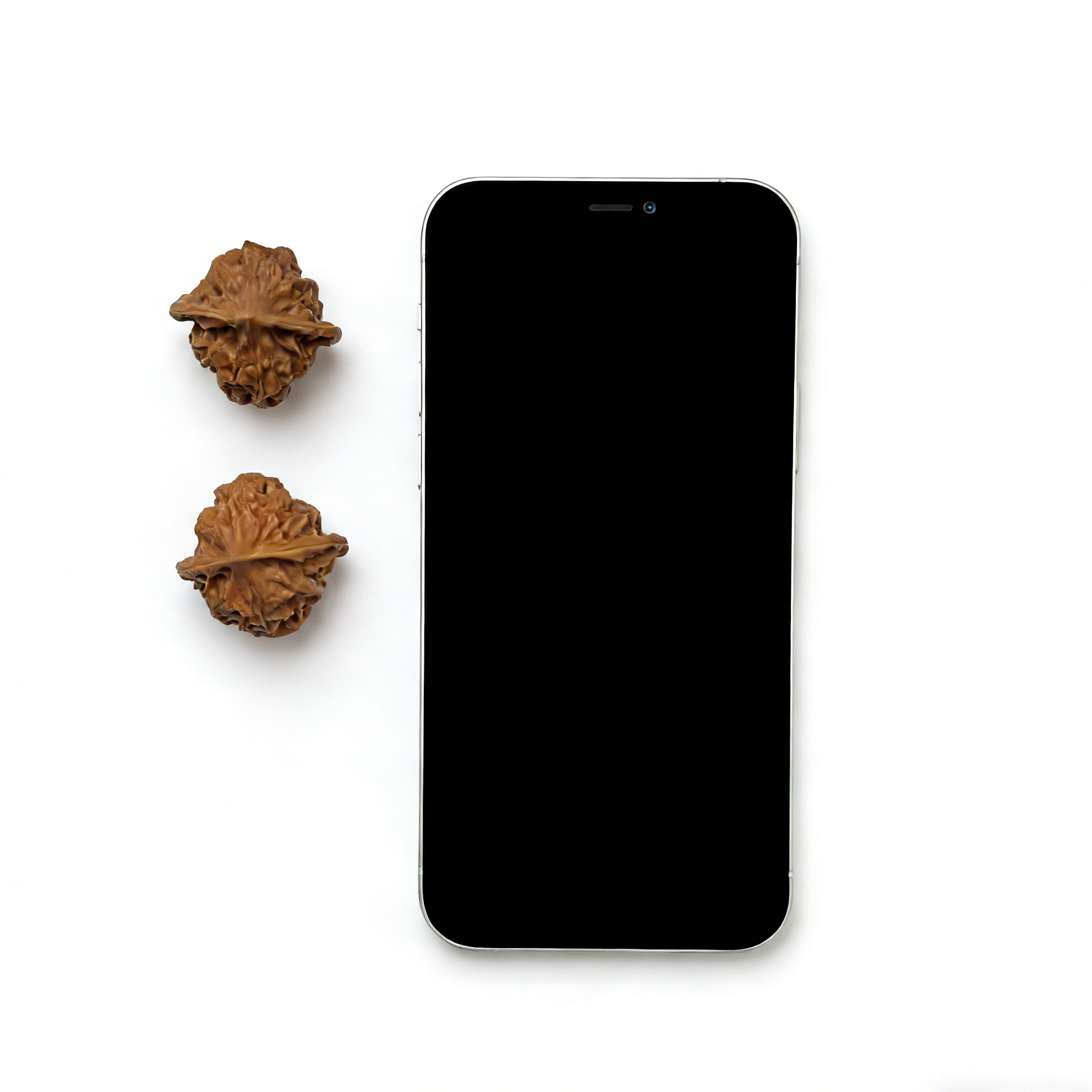 Walnut hand exerciser from ThePatinaProject, Petite "Ling Long" pair, 31mm size, with polished walnut wood finish and ergonomic design.