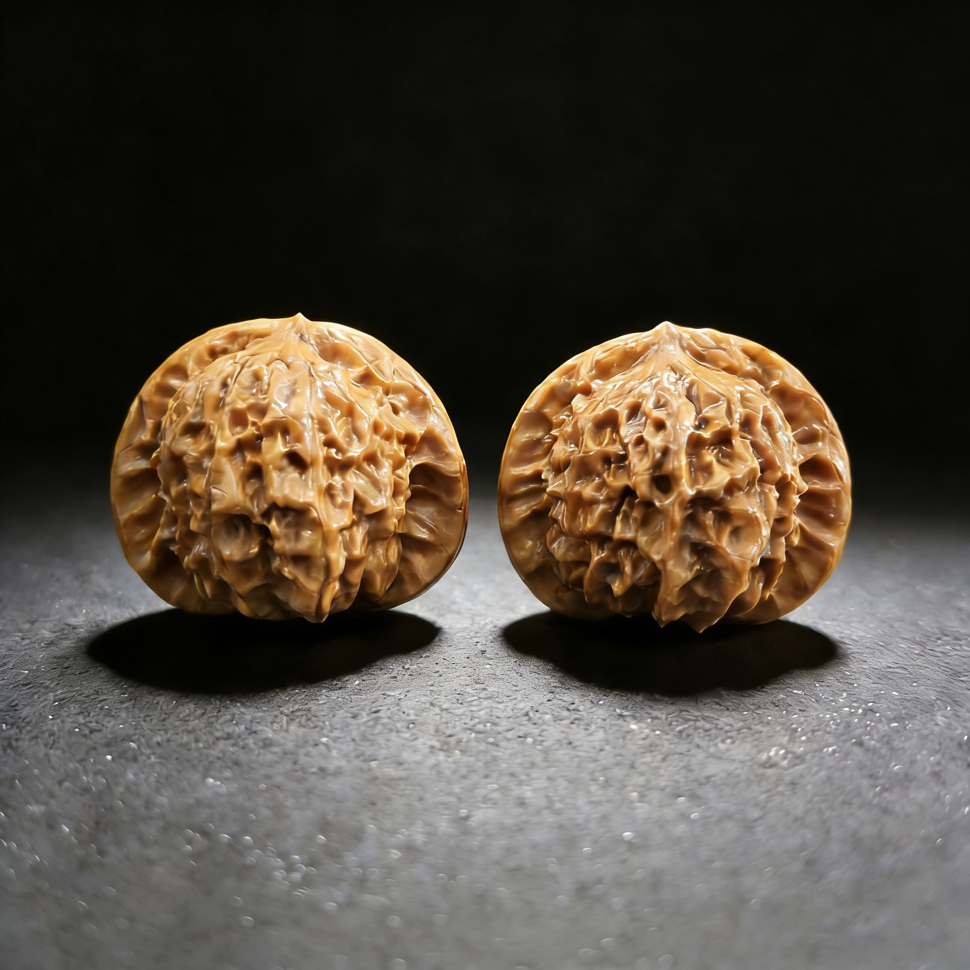 Walnut hand exerciser with porcelain doll design, part of ThePatinaProject collector's grade Ci Wa Wa series, 39mm museum quality pair