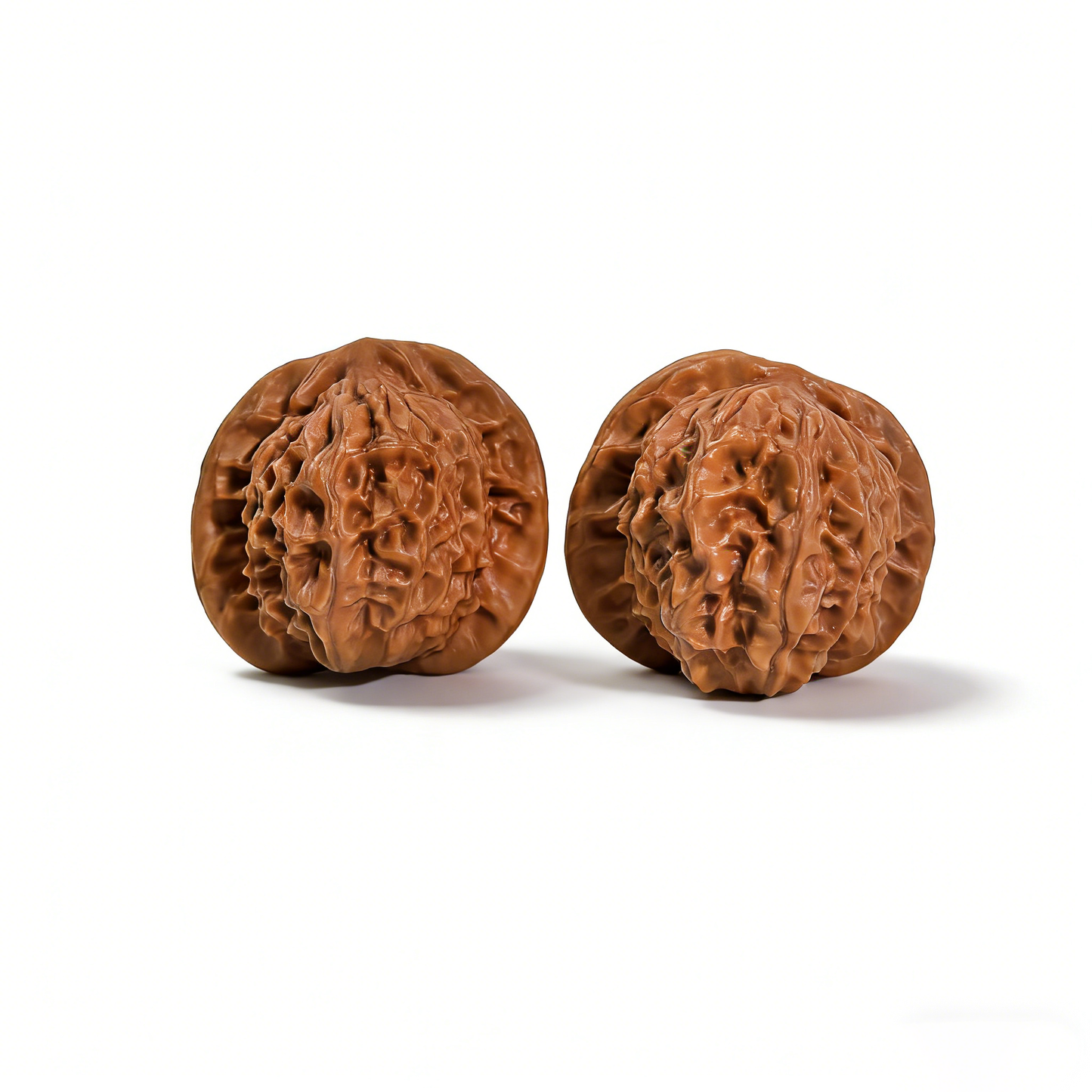 Walnut hand exerciser from ThePatinaProject featuring porcelain doll design with waxy luster, 38mm collector’s pair for refined elegance