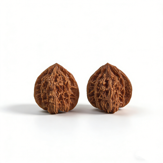 Walnut hand exercisers with "Starry Sky" Stardust texture from ThePatinaProject, 35mm collector’s pair for hand strength and grip training.