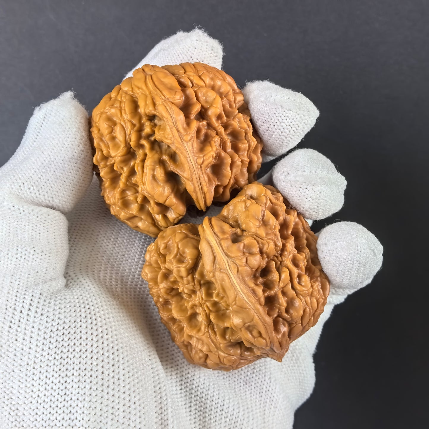 Walnut Mendun Stout Cushion hand exercisers, MD-102 pair, 44mm diameter, for grip strength training by ThePatinaProject.