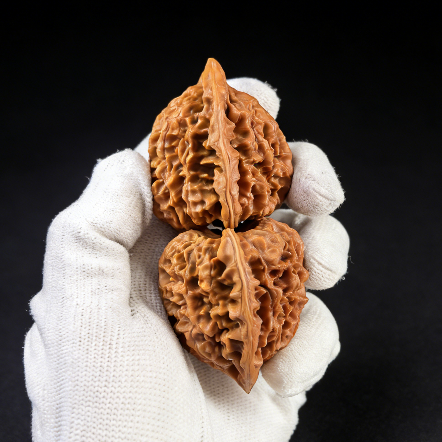 Pair of Wang Yong Da Guan Mao walnut hand exercisers, DGM-007, 47mm, by ThePatinaProject, showcasing smooth wooden texture and craftsmanship