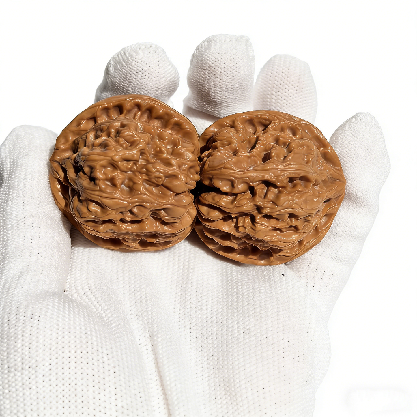 Pair of Wild Donkey-Roll Walnut Hand Exercisers by ThePatinaProject, 41mm natural textured wild-harvested walnut for grip training