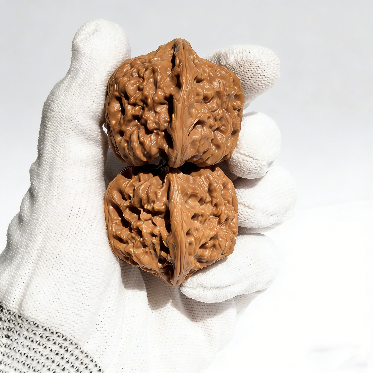 Wild Donkey-Roll Walnut hand exercisers by ThePatinaProject, 41mm textured natural wild-harvested walnut pair for hand strength.