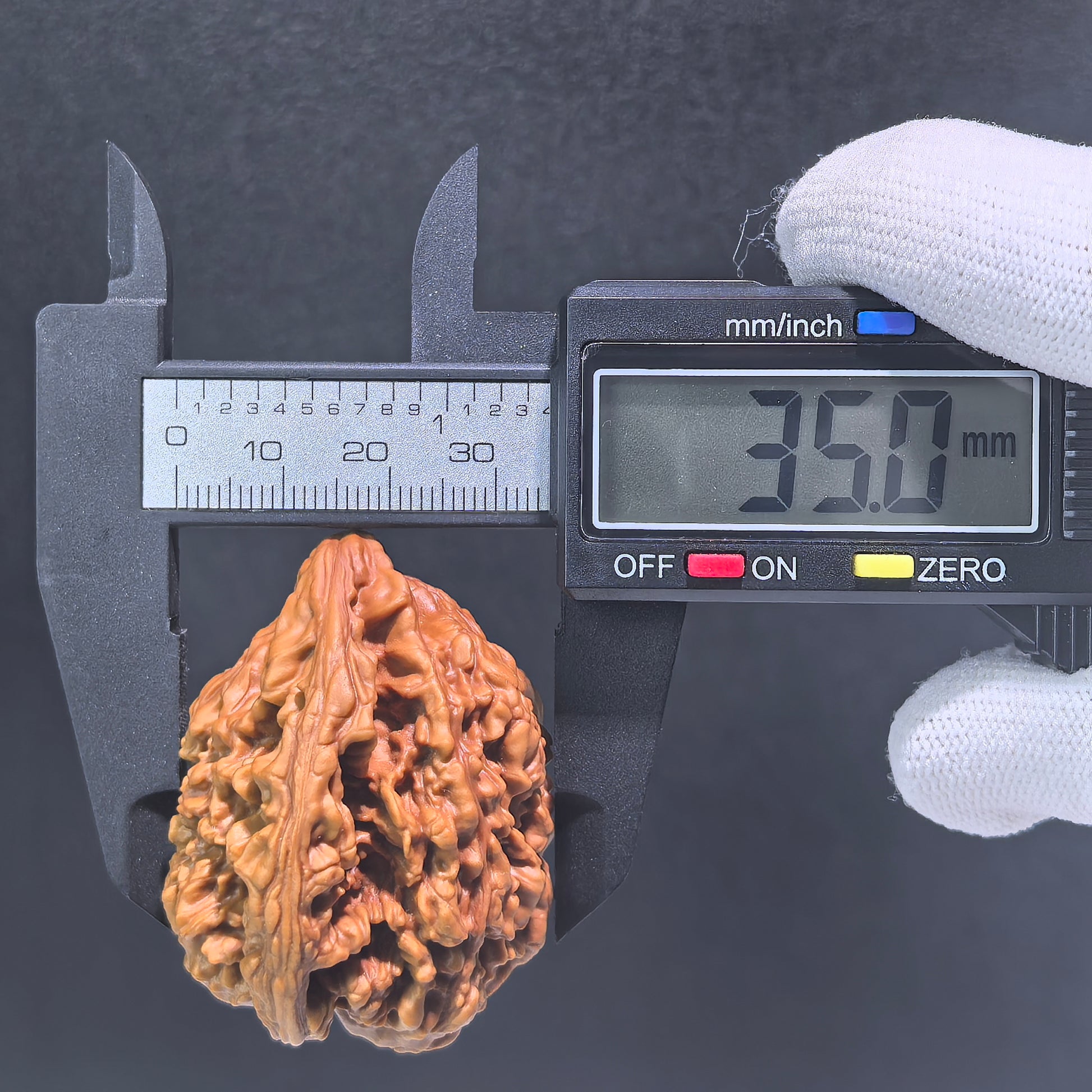 Walnut hand exercisers, The Wild "Mountain Eagle" pair by ThePatinaProject, boutique grade, 40mm x 38mm, GMZSD-001.