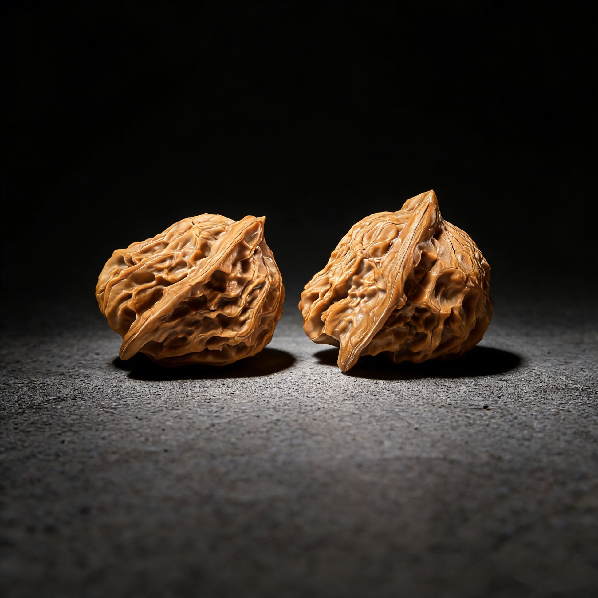Pair of Xiao Niao Walnut Hand Exercisers from ThePatinaProject, 32mm, featuring smooth wood finish and ergonomic design.