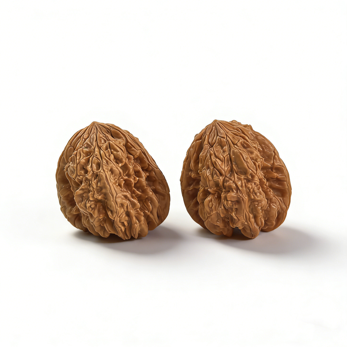 Unique Bao Xue "Snowstorm" Wenwan Walnut hand exerciser with intricate fractal texture from ThePatinaProject.