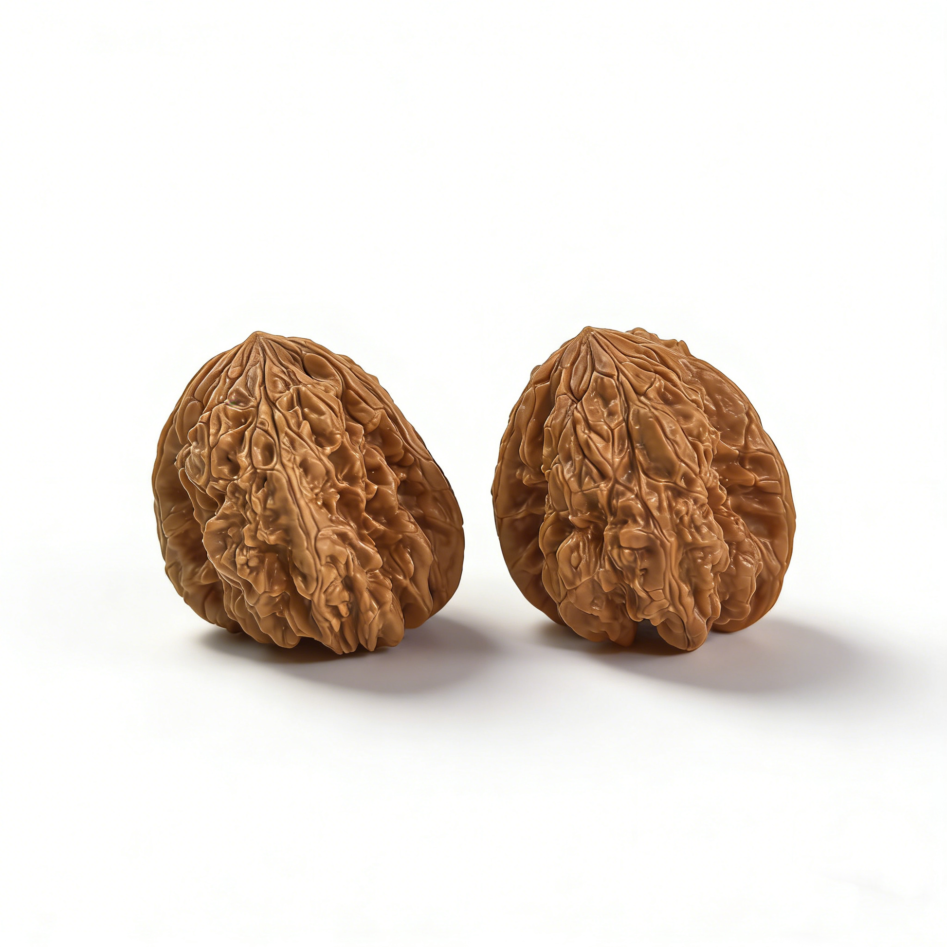 Unique Bao Xue "Snowstorm" Wenwan Walnut hand exerciser with intricate fractal texture from ThePatinaProject.