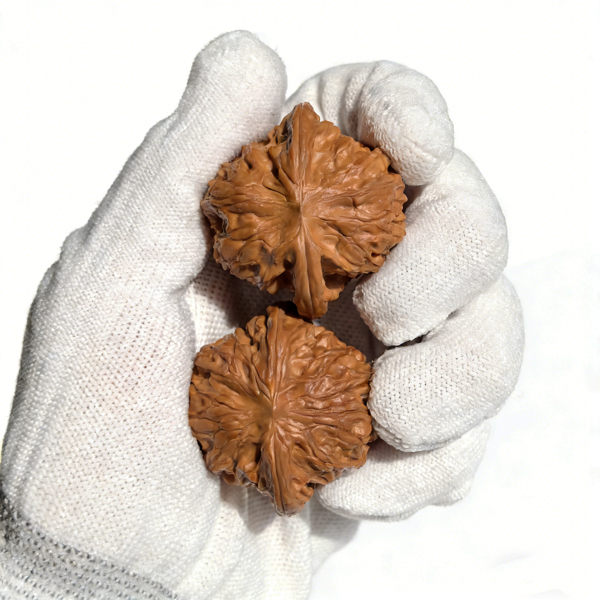 Unique Blood Kirin Square Dice Walnut Hand Exerciser by ThePatinaProject, collector’s grade Wenwan walnut with intricate design.