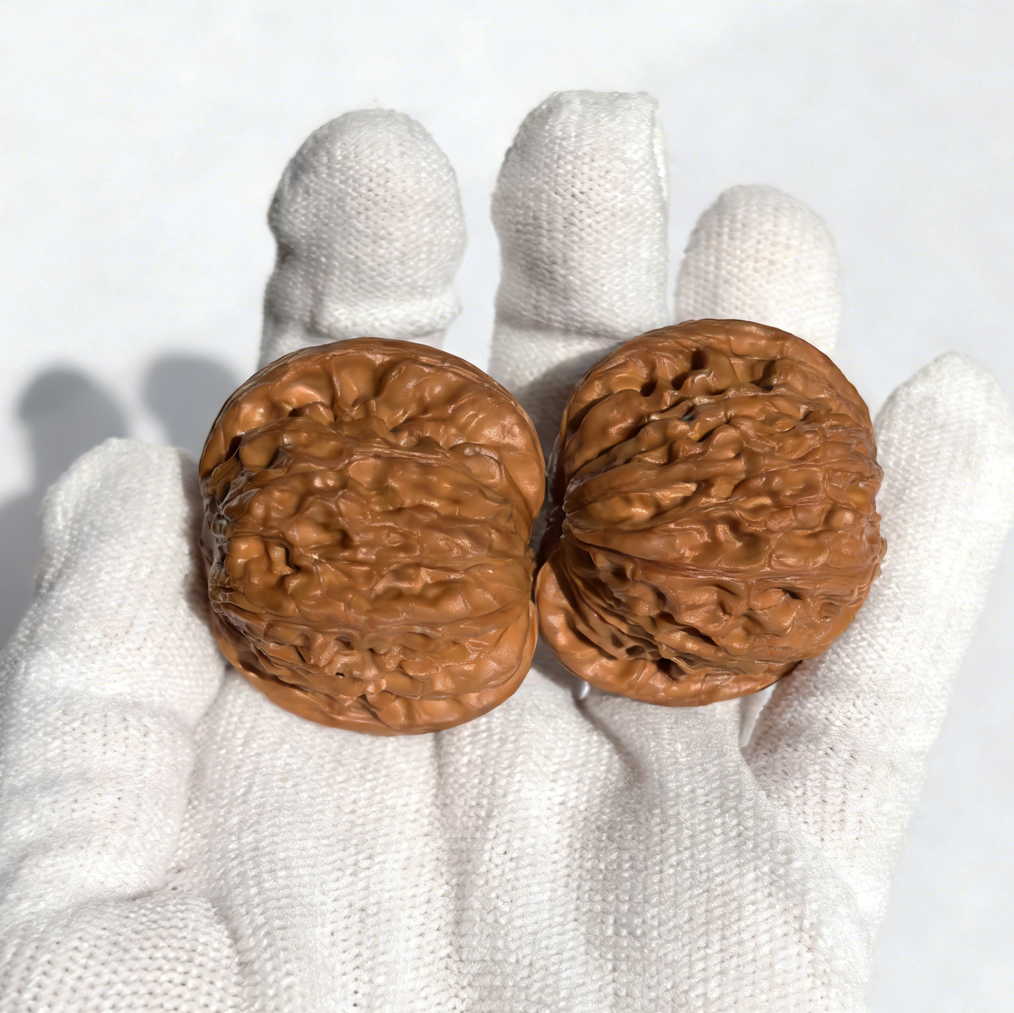 Unique Blood Kirin Square Dice Walnut Hand Exerciser by ThePatinaProject, collector’s grade Walnut Wenwan Walnut hand massager.
