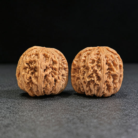 "Thick Vein" Classic Selection CJ-801 Heirloom Wenwan Walnuts Pair | 41.0mm x 41.0mm | CJ-801 - ThePatinaProject