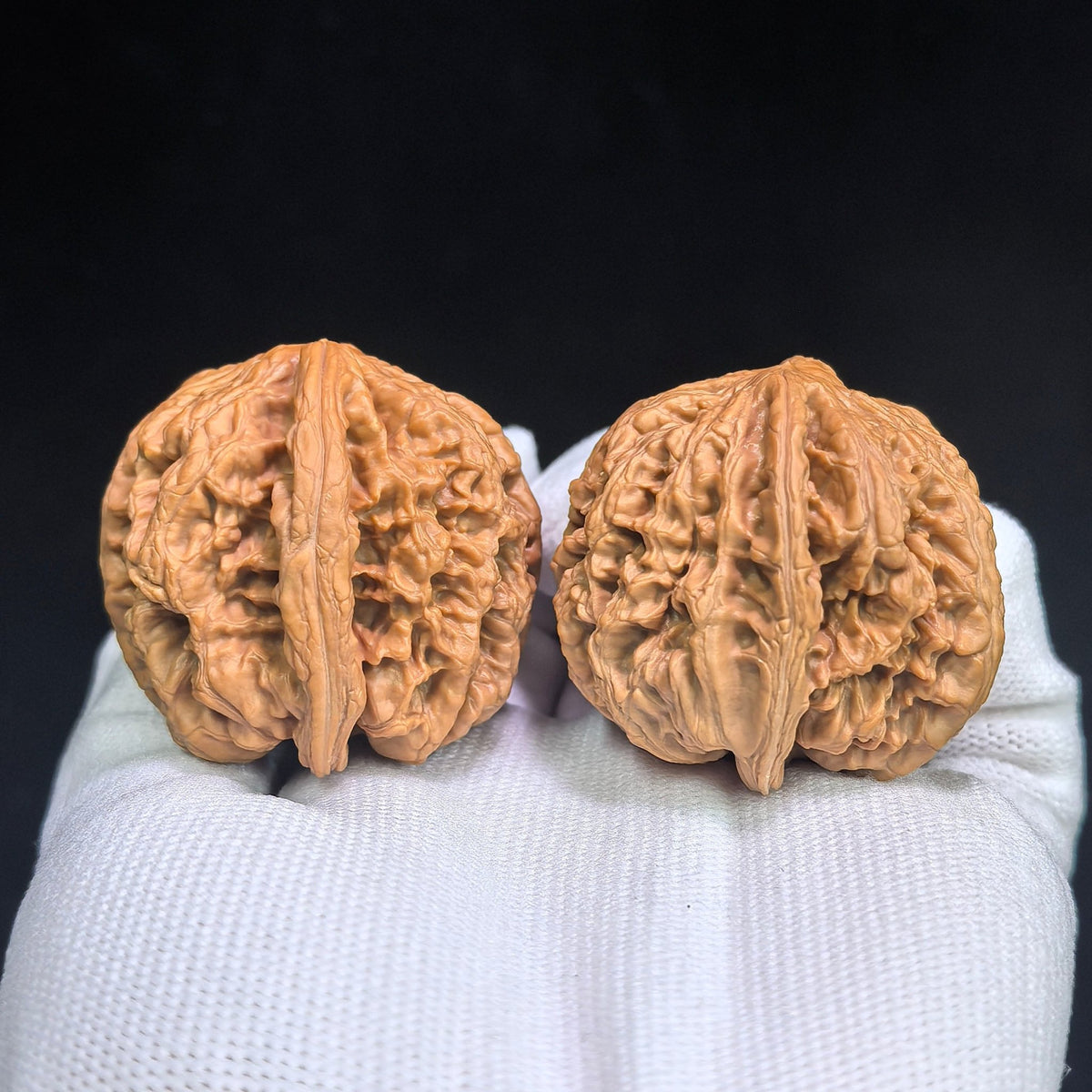 "Thick Vein" Classic Selection CJ-801 Heirloom Wenwan Walnuts Pair | 41.0mm x 41.0mm | CJ-801 - ThePatinaProject