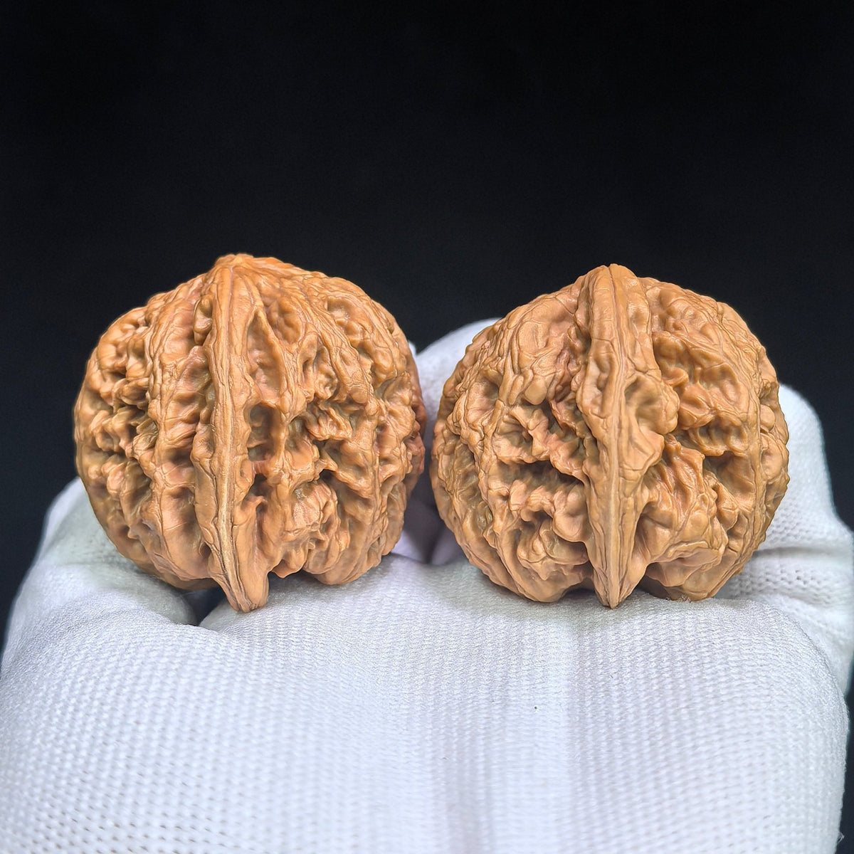 "Thick Vein" Classic Selection CJ-801 Heirloom Wenwan Walnuts Pair | 41.0mm x 41.0mm | CJ-801 - ThePatinaProject