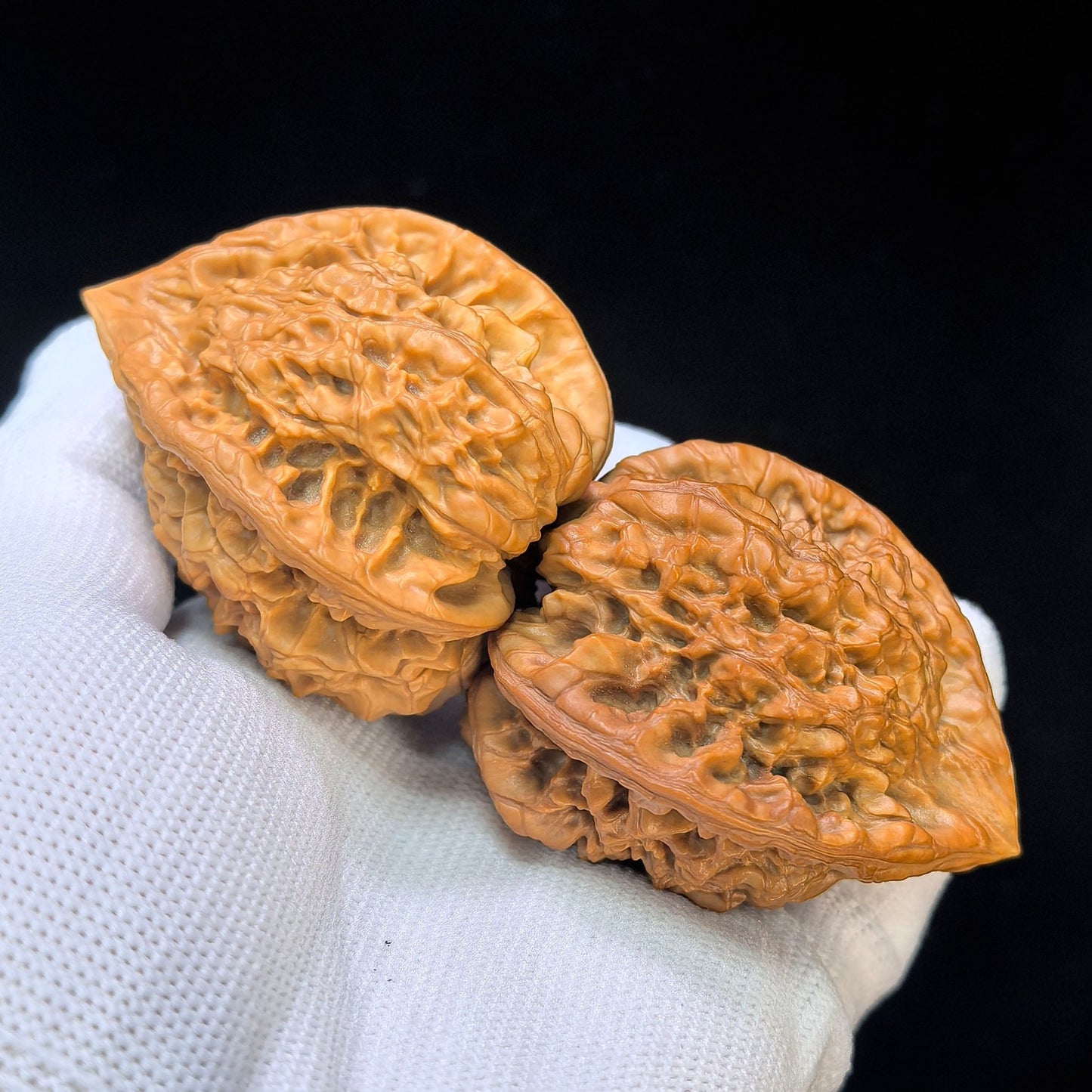 Three-Ribbed Giant Official's Hat (Da Guanmao Sanling) Scholar Walnuts Pair | Perfect 38.0mm x 38.0mm Isometric Profile | Collector Grade Masterpiece | Stock ID: DGMSN-02E - ThePatinaProject