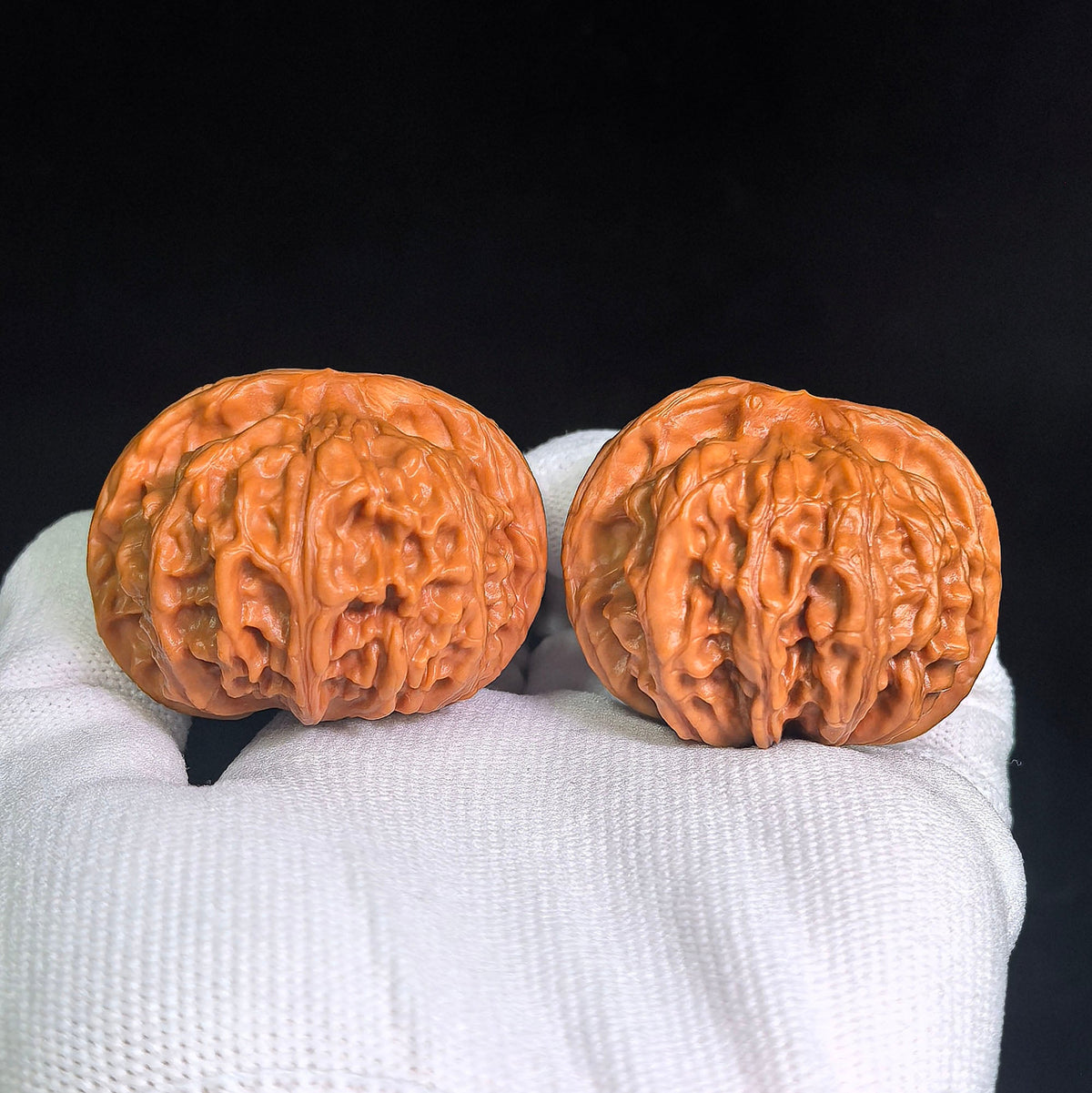 “Tiandi” Heaven & Earth Broad-Bodied Wenwan Walnuts Pair | 44.0mm × 41.0mm | TD-CWC4E - ThePatinaProject