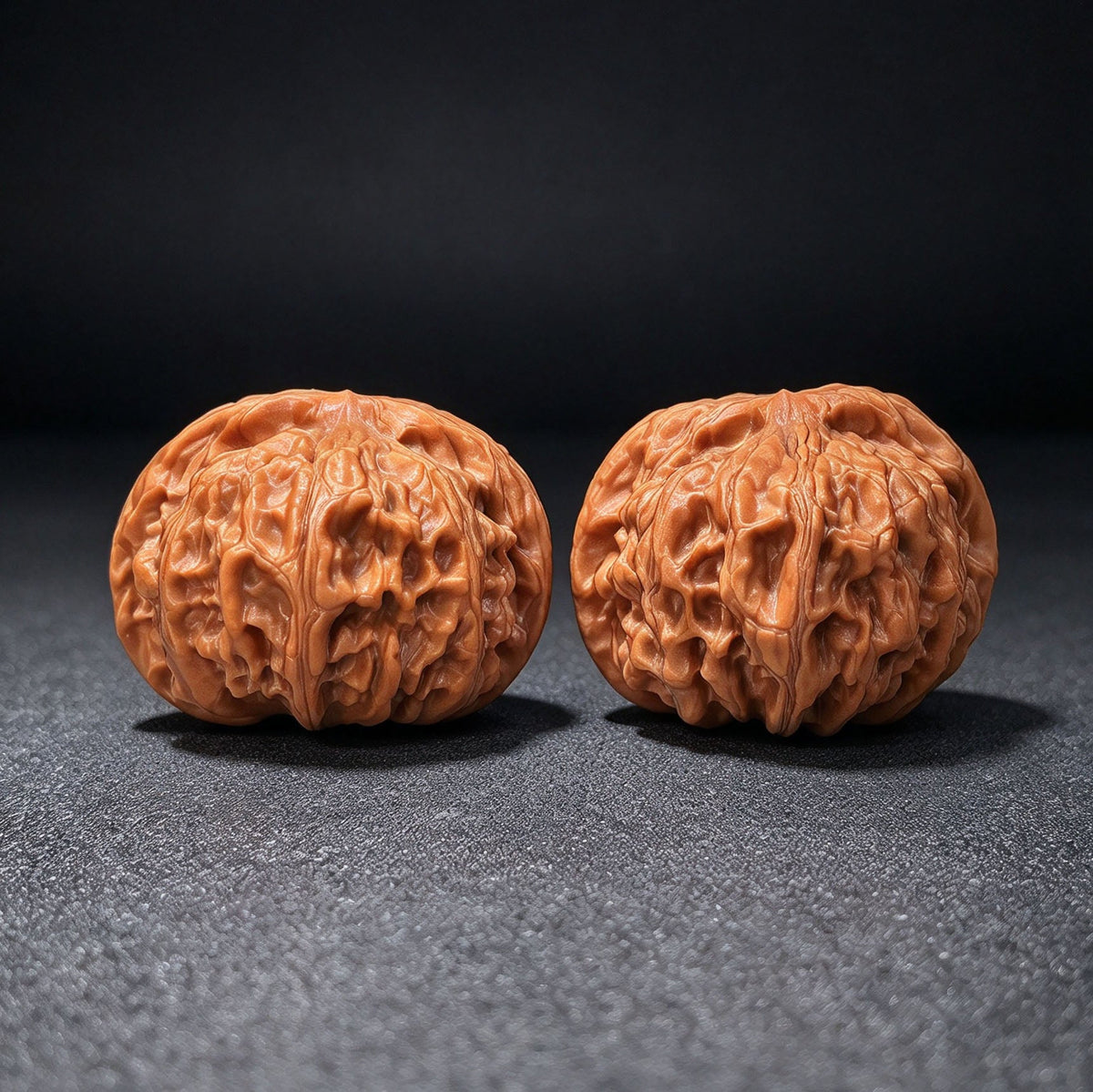 “Tiandi” Heaven & Earth Broad-Bodied Wenwan Walnuts Pair | 44.0mm × 41.0mm | TD-CWC4E - ThePatinaProject