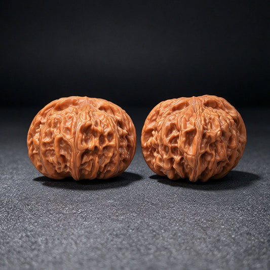 “Tiandi” Heaven & Earth Broad-Bodied Wenwan Walnuts Pair | 44.0mm × 41.0mm | TD-CWC4E - ThePatinaProject